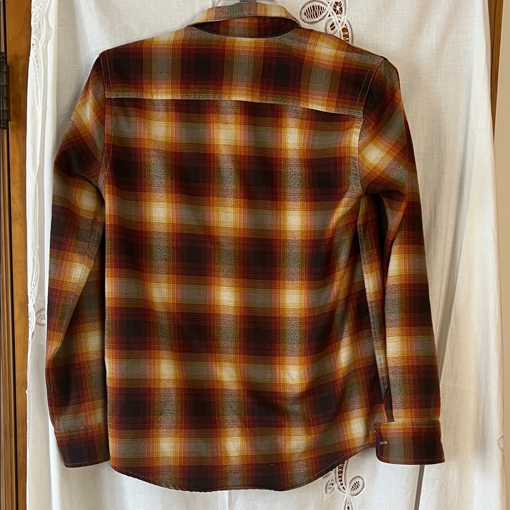 George Multicolor Plaid Fall Button-Up S - Picture 4 of 5